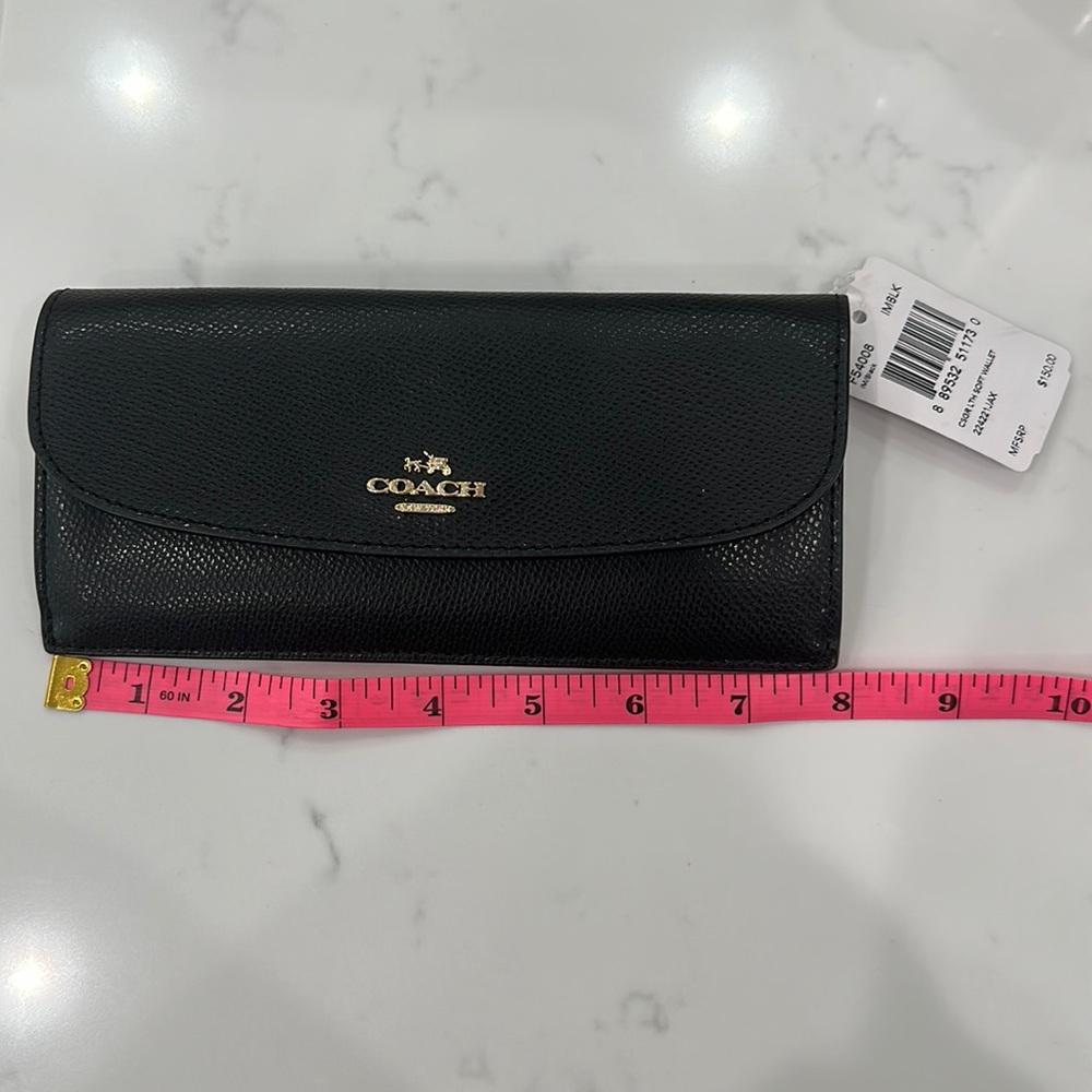 NWT Coach wallet, black leather